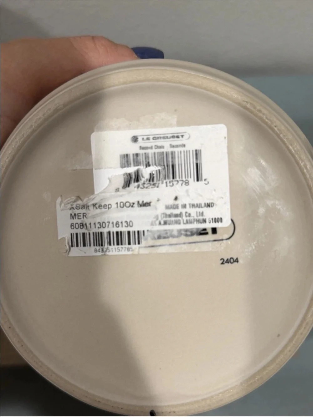 Le Creuset Salt Crock Keeper Meringue Ivory Stoneware New